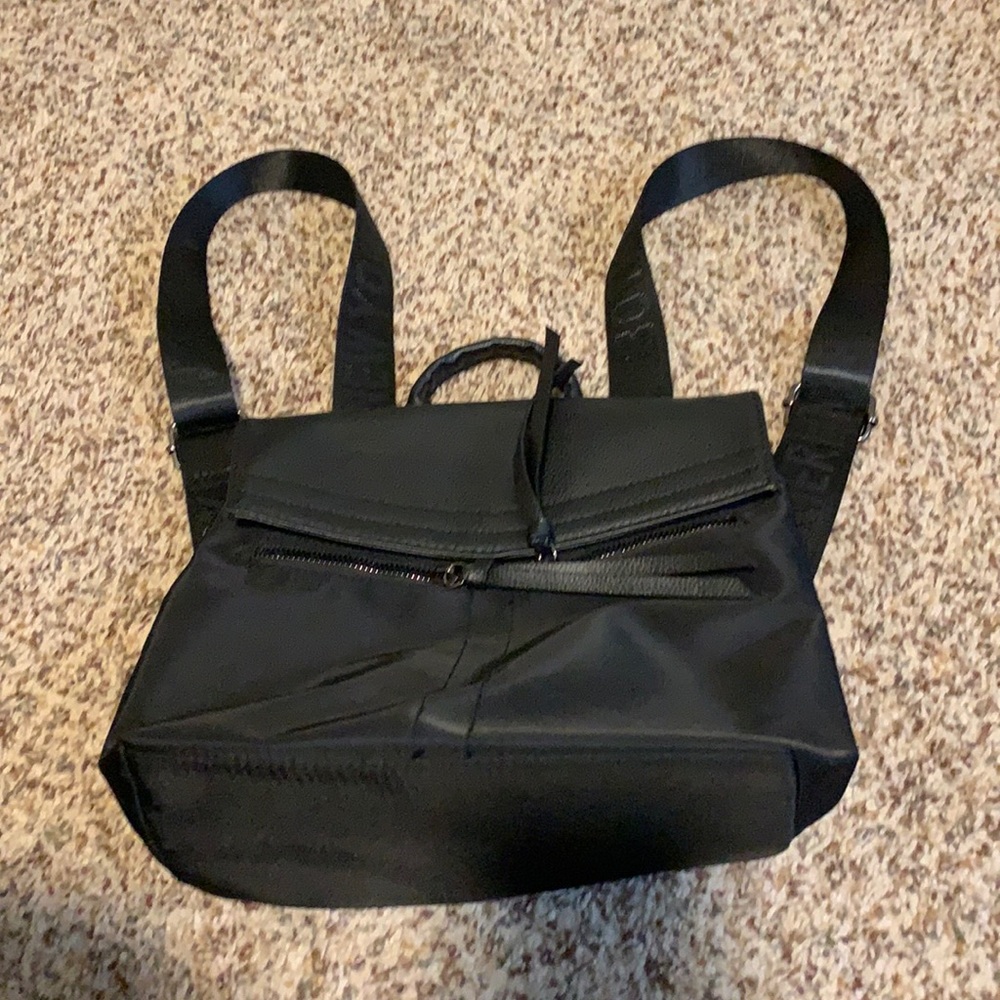 Black backpack purse
